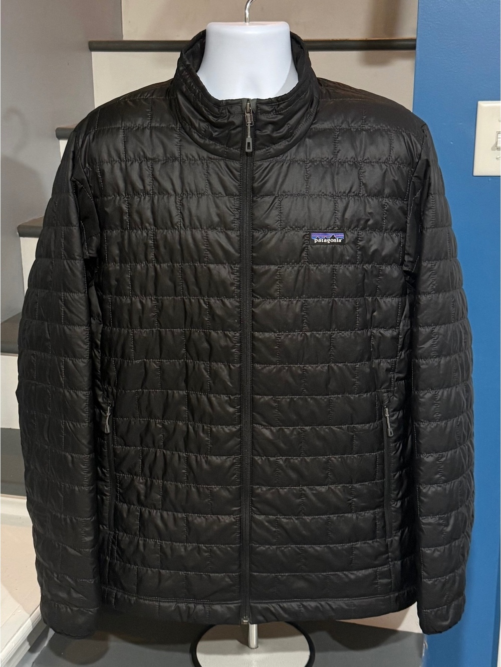 Patagonia Mens Size Extra Large (XL) Nano Puff Lightweight Black Full Zip Jacket